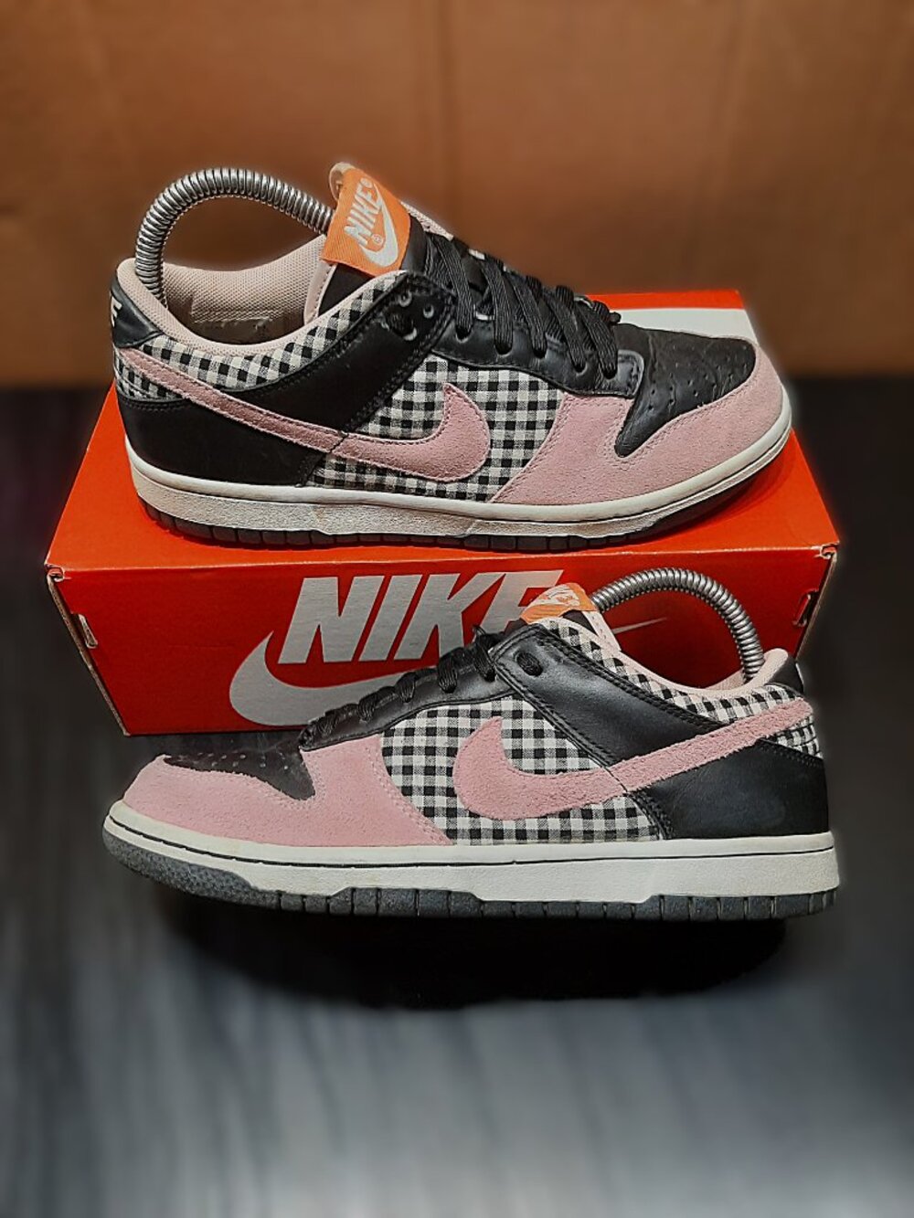2006 Nike Dunk Low Women's Picnic Pink Plaid Sz 7 308608-161 Vtg Rare Sneakers